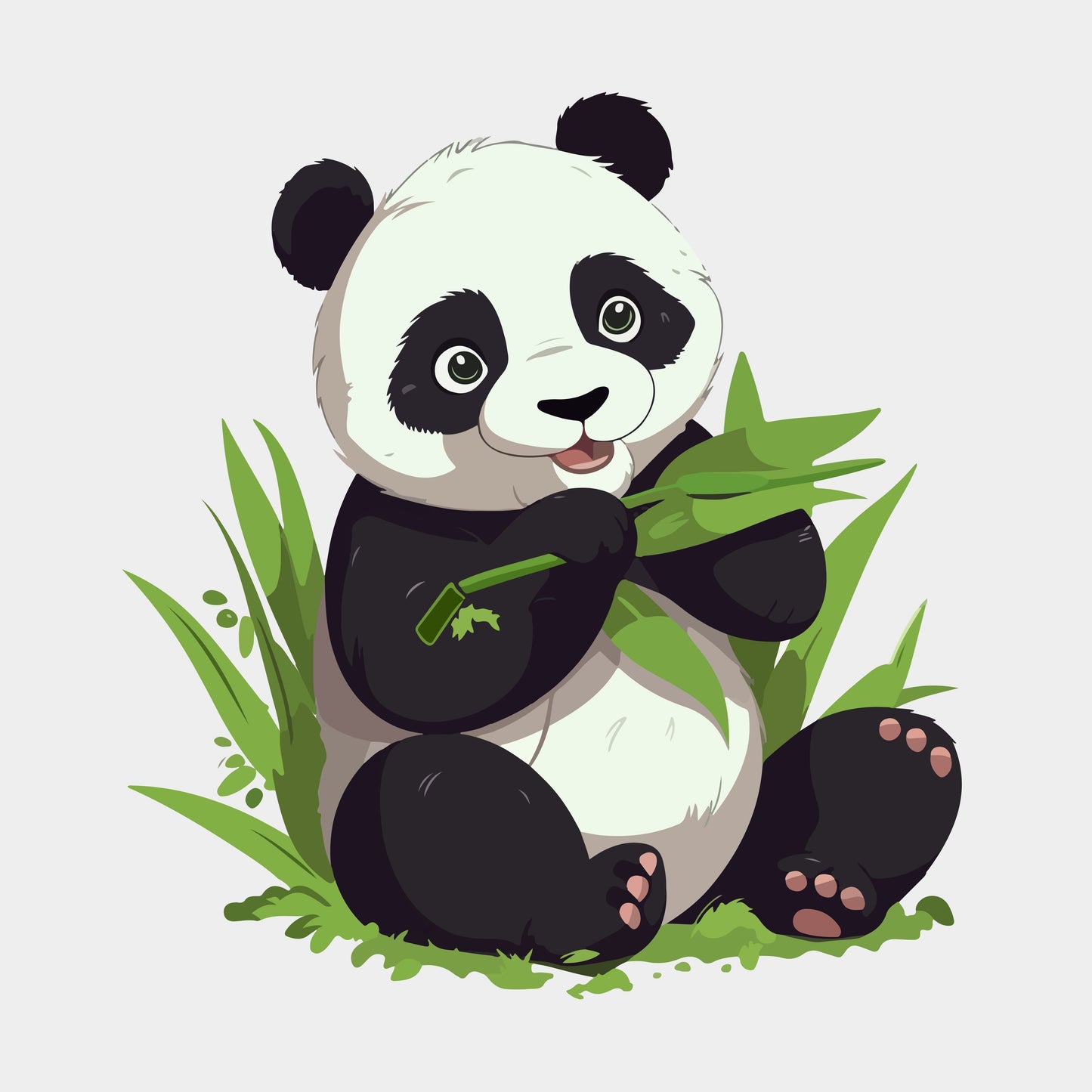 Panda eat bamboo