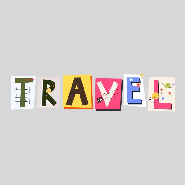 Colorful Travel Collage