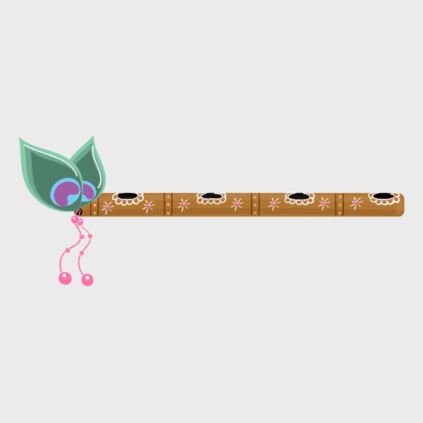 Flute with more pankh