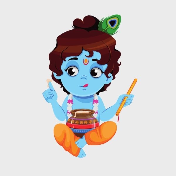 Little krishna with Makhan