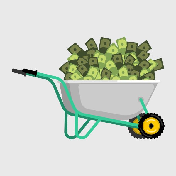 Wheelbarrow of Money